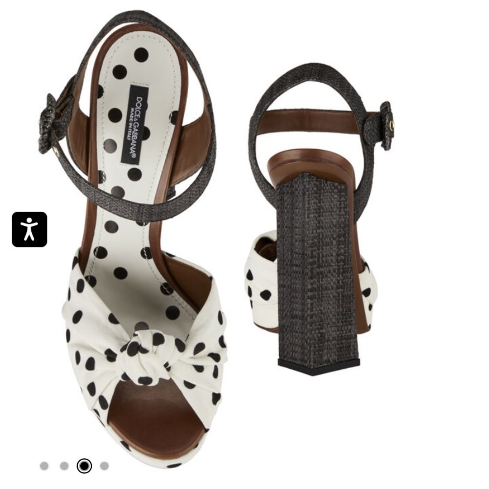 Dolce And Gabbana Polka Dot High Heel Sandals 38